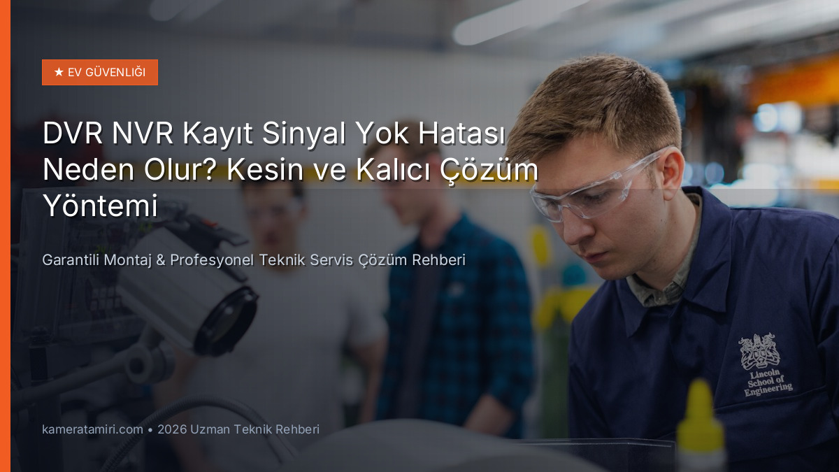 DVR NVR Kayıt Sinyal Yok Hatası Neden Olur? Kesin ve Kalıcı Çözüm Yöntemi
