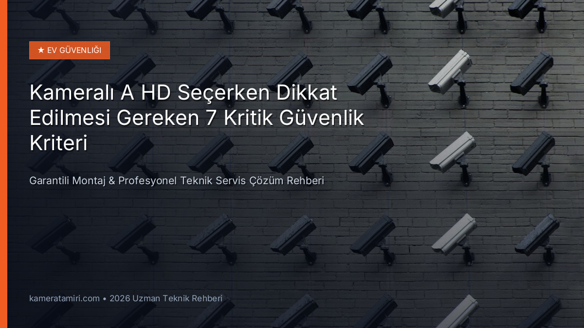 Kameralı A HD Seçerken Dikkat Edilmesi Gereken 7 Kritik Güvenlik Kriteri
